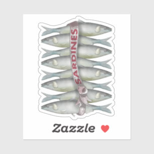 Frische Sardinen Aufkleber