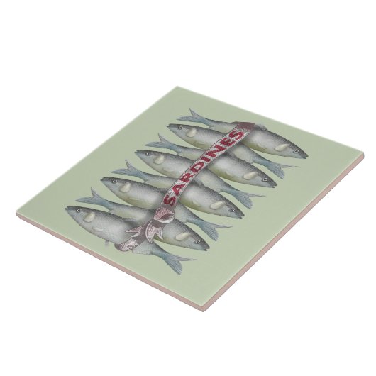 Frische Sardinen Fliese (Seite)