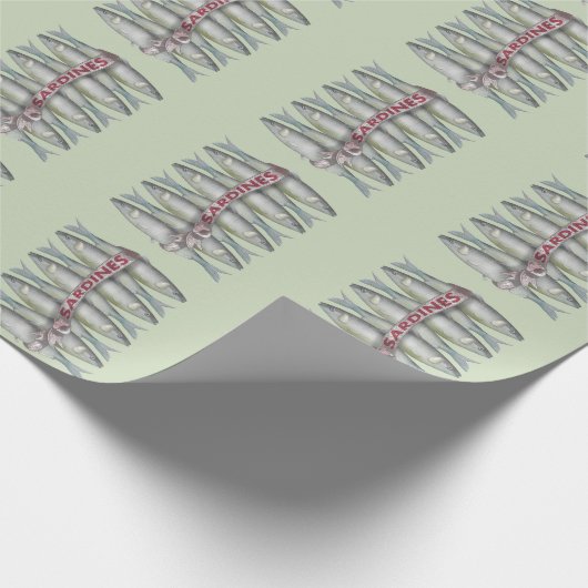 Frische Sardinen Geschenkpapier (Ecke)