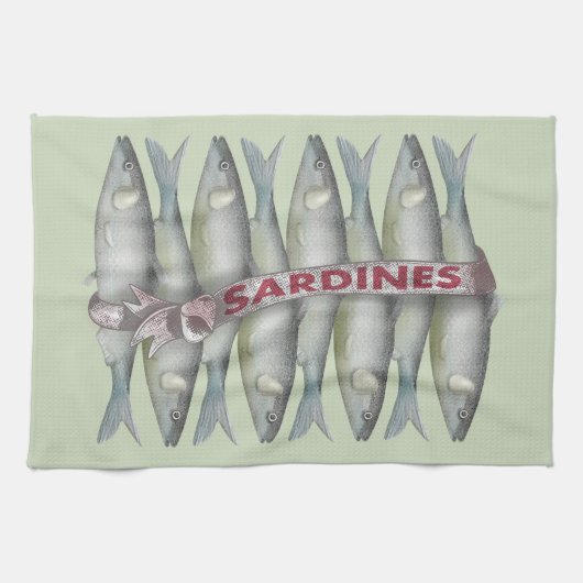 Frische Sardinen Geschirrtuch (Horizontal)