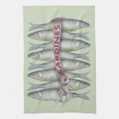 Frische Sardinen Geschirrtuch (Vertikal)