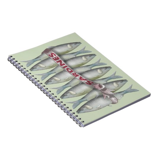 Frische Sardinen Notizblock (Rechte Seite)