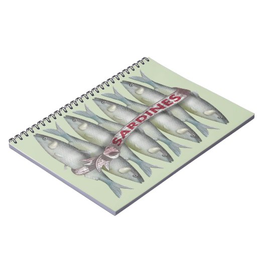 Frische Sardinen Notizblock (Linke Seite)