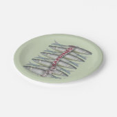 Frische Sardinen Pappteller (Schrägansicht)