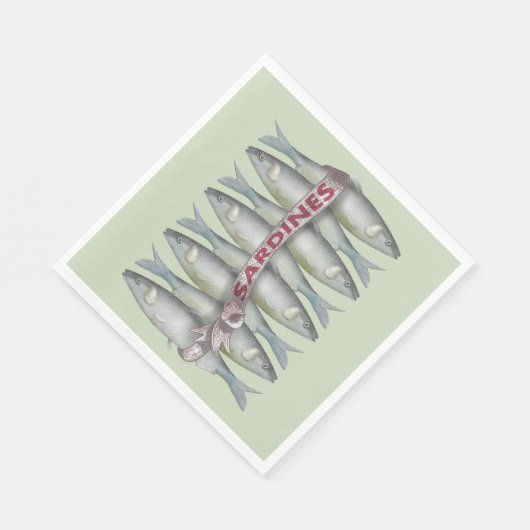 Frische Sardinen Serviette (Ecke)