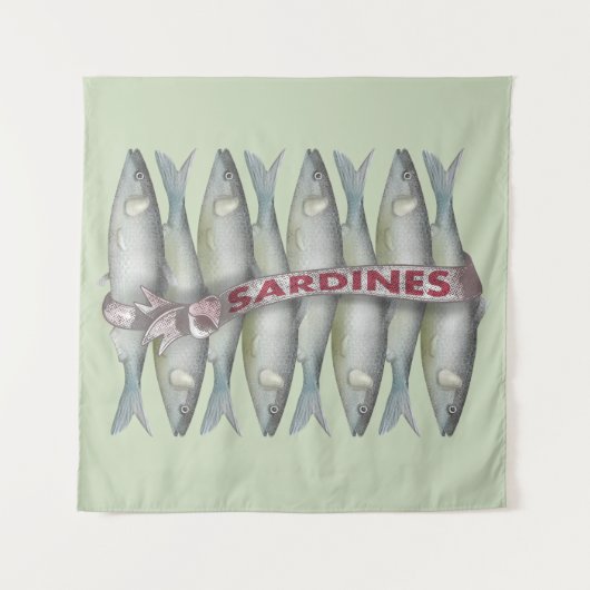 Frische Sardinen Wandteppich (Vorderseite (Horizontal))