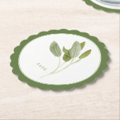 FRISCHE Scalloped Round Untersetzer (+text) Grün (angewinkelt)