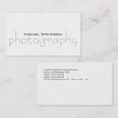 Frische Schlichte Black Gray White Business Card Visitenkarte (Vorne/Hinten)