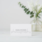 Frische Schlichte Black Gray White Business Card Visitenkarte (Stehend Vorderseite)