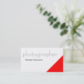 Frische Schlichte Schwarz-Grau-weiße Visitenkarte (Stehend Vorderseite)