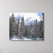 Frische Schnee auf schnellem Blitz Leinwanddruck (Vorderseite)