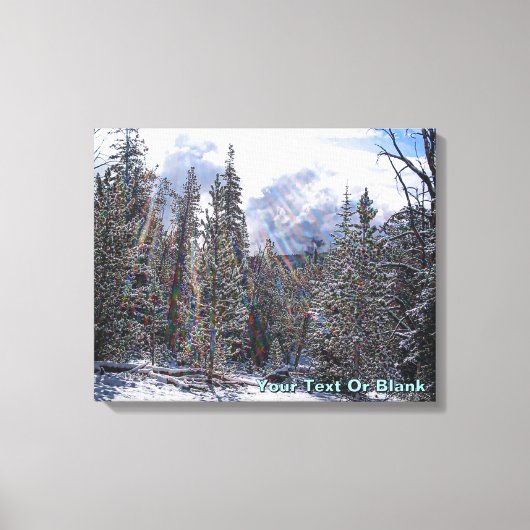 Frische Schnee auf schnellem Blitz Leinwanddruck (Vorderseite)