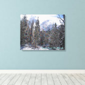 Frische Schnee auf schnellem Blitz Leinwanddruck (Insitu (Holzboden))