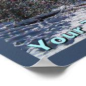 Frische Schnee auf schnellem Blitz Poster (Ecke)