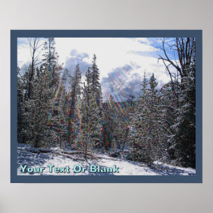 Frische Schnee auf schnellem Blitz Poster