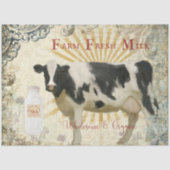 Frische schwarze, weiße Kuh Sonnenstrahlen Decoupa Seidenpapier (Vorderseite)