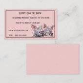 Frische Schweinezucht Zwei glückliche Schweine Was Visitenkarte (Vorne/Hinten)