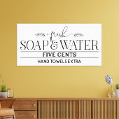 Frische Seife und Wasser - Bauernhof Badezimmer Un Leinwanddruck (Insitu (Wohnzimmer))