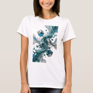 Frische Silber ABSTRACT ART Kundenspezifisches T-S T-Shirt