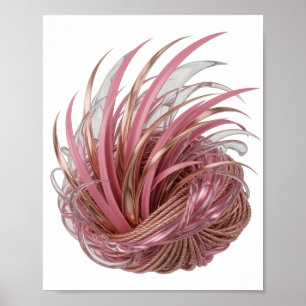 Frische silberne ABSTRACT ART Gestaltung Poster