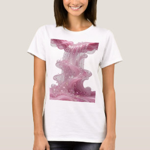 Frische silberne PINK GLITTER WATERFALL Tragbare K T-Shirt