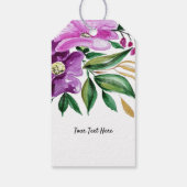 Frische Sommerblumenfarbe Mit Monogramm Geschenkanhänger (Rückseite)