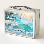 Frische Sparkling Beach Wave Metall Brotdose (Vorderseite)