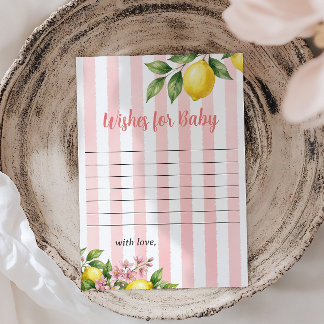 Frische squeezed-Bogen-Limonen-Baby-Shower-Wünsche Mitteilungskarte