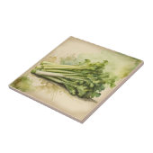 Frische Staudensellerie Wasserfarben Fliese (Seite)