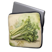 Frische Staudensellerie Wasserfarben Laptopschutzhülle (Vorderseite Links)