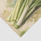 Frische Staudensellerie Wasserfarben Seidenpapier (Ausschnitt)