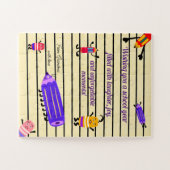 Frische Stifte und Gummen Puzzle (Horizontal)