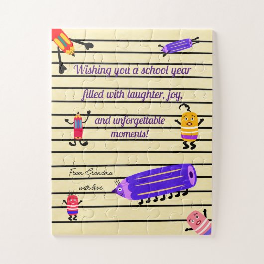 Frische Stifte und Gummen Puzzle (Vertikal)