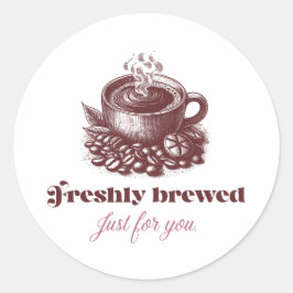 Frische Tassen-Keeps-Com-Coffee-Cup-Design Runder Aufkleber
