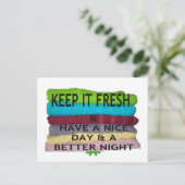 frische Textkunst-Design-Kunst Postkarte (Stehend Vorderseite)