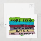 frische Textkunst-Design-Kunst Postkarte (Vorne/Hinten)
