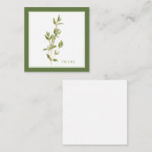 FRISCHE THYME 2,5" quadratische Flachkarte / grün Mitteilungskarte (Vorne/Hinten)