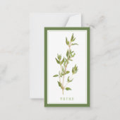 FRISCHE THYME 3,5 x 2 leere Flachkarte / grün Mitteilungskarte (Vorderseite)