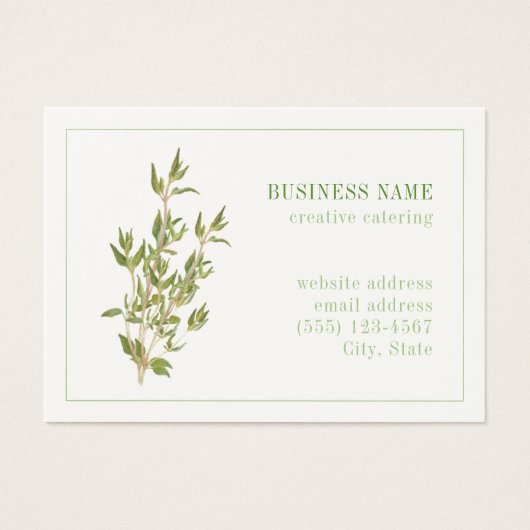 FRISCHE THYME 3.5x2.5-Visitenkarte (Vorderseite)