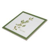 FRISCHE THYME 6x6 Keramik Tile (+text) Grün Fliese (Seite)