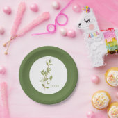 FRISCHE THYME 7" Teller des Round Paper - Grünbuch (Party)