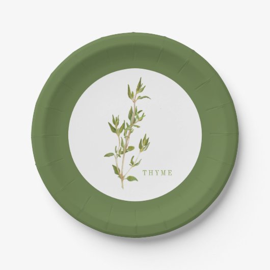 FRISCHE THYME 7" Teller des Round Paper - Grünbuch (Vorderseite)
