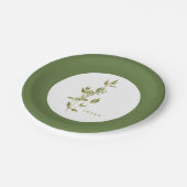 FRISCHE THYME 7" Teller des Round Paper - Grünbuch (Schrägansicht)