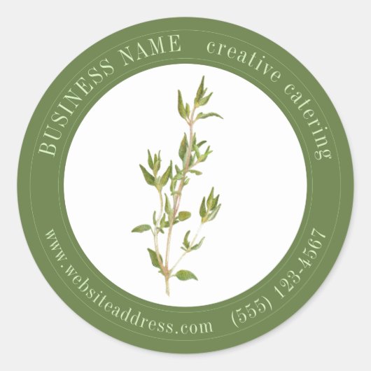 FRISCHE THYME Biz ID Large Round Stickers II (Vorderseite)