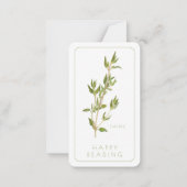 FRISCHE THYME Business Lesezeichen - 3,5 x 2 Card Mitteilungskarte (Rückseite)