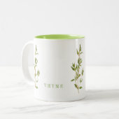 FRISCHE THYME Limone Zwei-Tonen-Tasse Zweifarbige Tasse (Vorderseite Links)