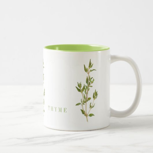 FRISCHE THYME Limone Zwei-Tonen-Tasse Zweifarbige Tasse (Rechts)