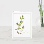 FRISCHE THYME-Note-Karte Karte (Rückseite)