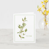FRISCHE THYME-Note-Karte Karte (Gelbe Blume)