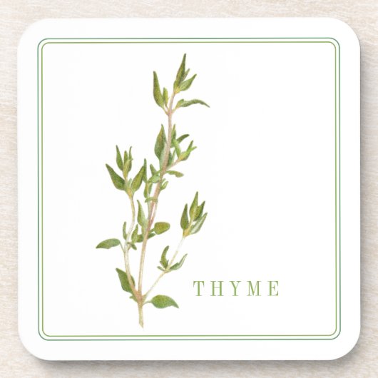 FRISCHE THYME-Untersetzer aus Hartkunststoff (+tex Getränkeuntersetzer (Vorderseite)